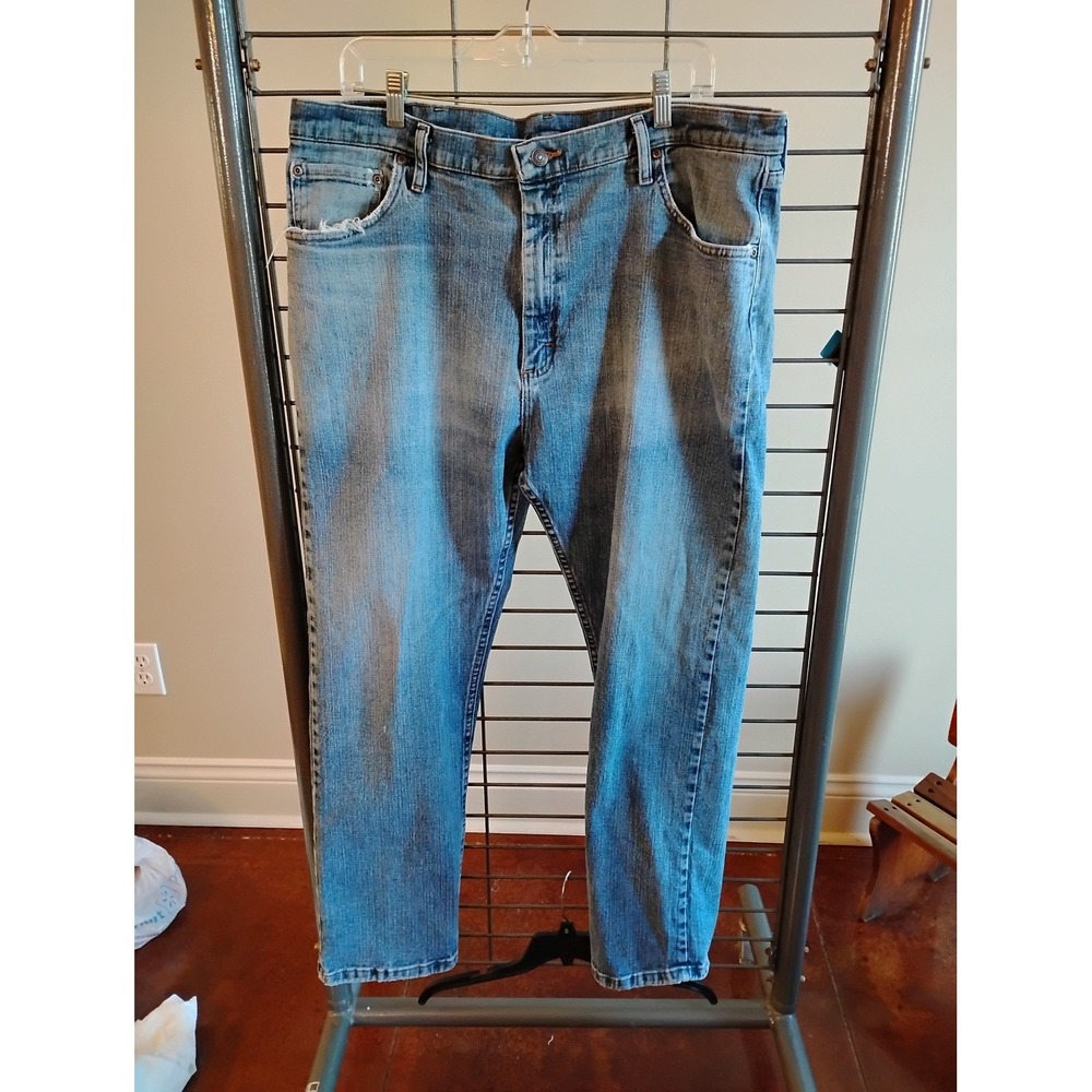 Wrangler Regular Fit Mens‎ Blue Jeans 40x27 Medium Wash Denim 9WRGAMS